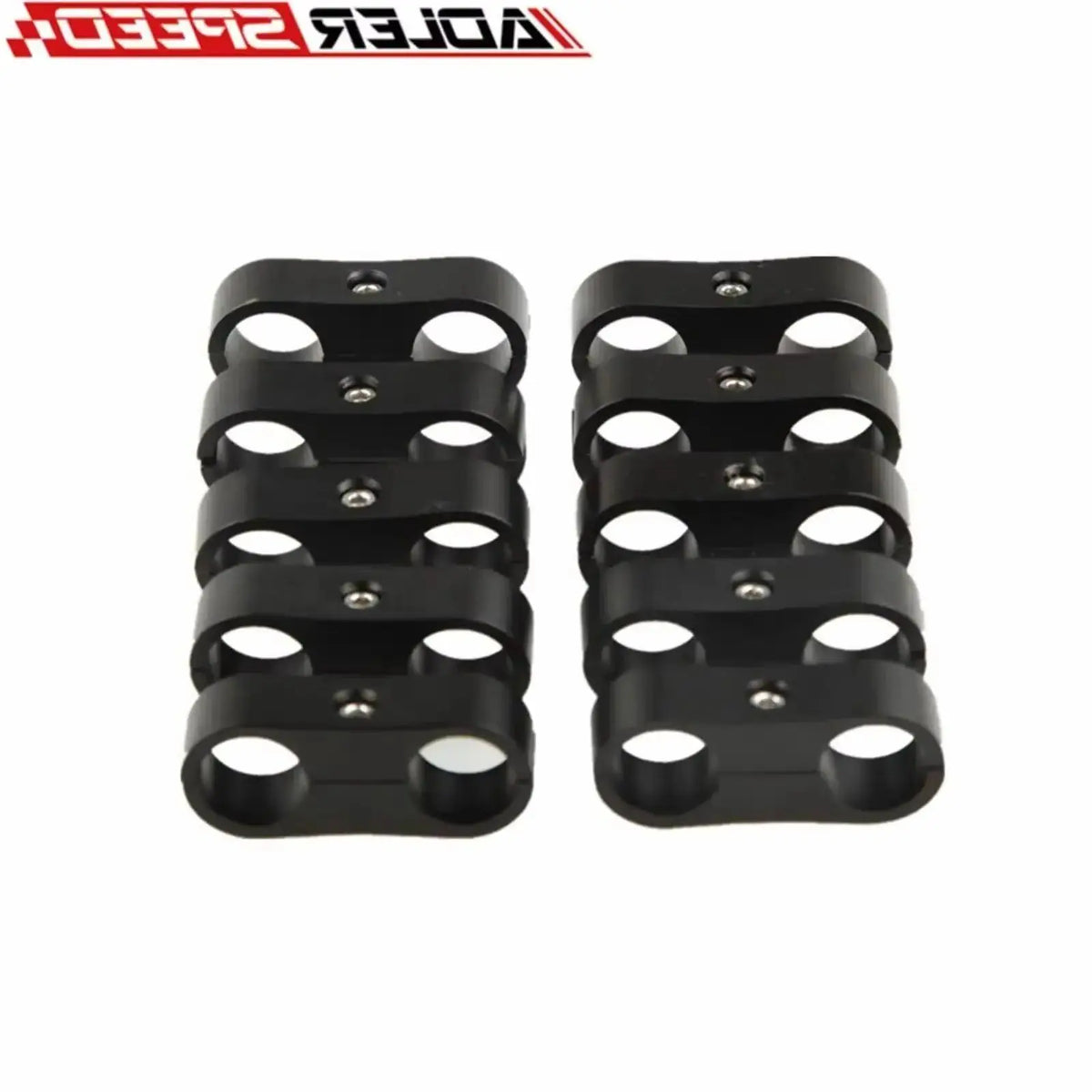 10PCS Universal 3AN 6AN 8AN 10AN 12AN 14AN Billet Oil Fuel Water Hose Tube Seprator Divider Clamp Aluminum Line Separator Kit