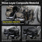 Rhinowalk Bike Pannier Bag 22/40/50L Waterproof Bicycle Double Side Saddlebag With Inner Support Plate Expandable Storage Strap