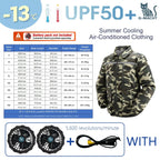 Summer 4 Fans Air Conditioning Cooling Vest Men Women Ultralight Outdoor Jacket Sun Protection Windbreaker Travel Fishing Sports
