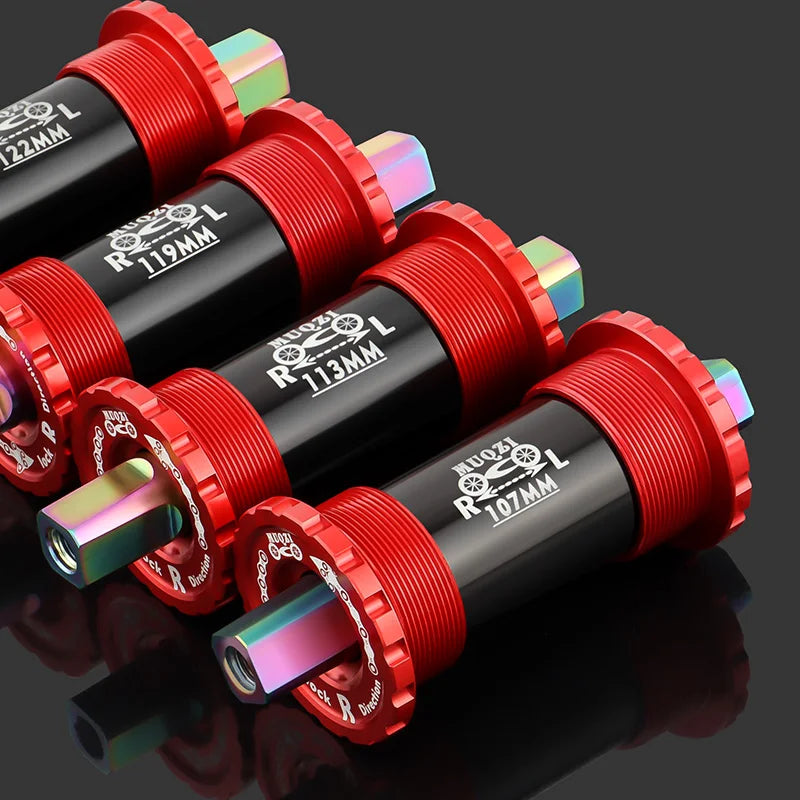 Ceramic Bearing Bicycle Bottom Bracket 68*103 107 110 113 119 122mm Square Titanium Axle Road Mountain Bike Central Axis BB Sets