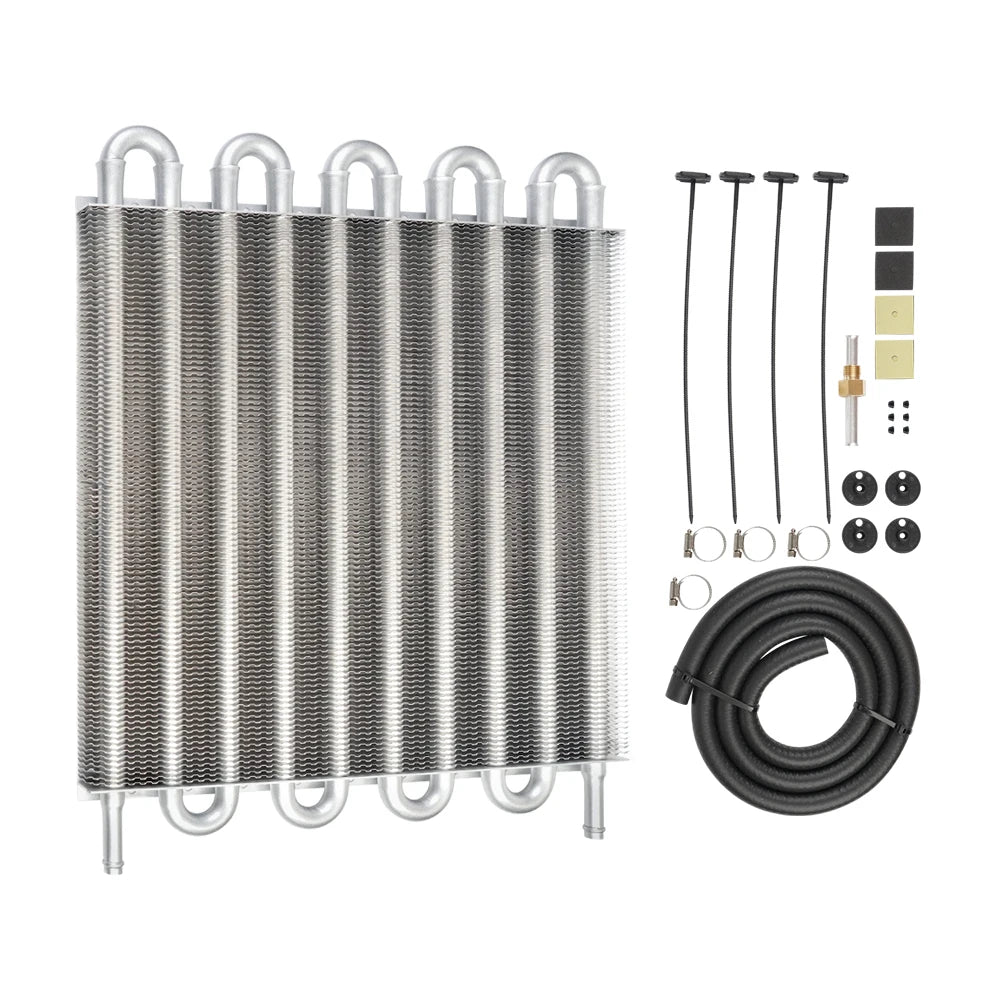 2 Row 4 Row 6 Row 8 Row 10Row 16Row Universal Remote Transmission Oil Cooler Auto-Manual Radiator Converter Aluminum Kit