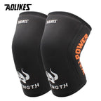 AOLIKES Knee Sleeves for Weightlifting & Powerlifting (7mm Pair) For Men & Women - Knee Wraps for Weight Lifting, Squats