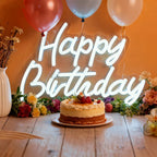 USB Powered LED Neon Sign with Switch, Ideal for All Ages Home Party Decor Happy Birthday Neon Sign for Wall Decor