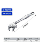 Self-Locking Spring Ratchet Wrench Motorcycle Repair Heavy-Duty Adjustable Crab Claw Wrench for Motor – Extra-Large Jaw Opening