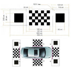 Car panoramic 3D 2D Calibration Cloth 360-degree Camera Surround Bird's-eye View System Debugging Cloth Special 4 Pieces/set