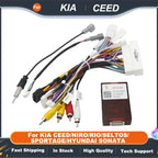 For KIA CEED/NIRO/RIO/SELTOS/SPORTAGE/HYUNDAI SONATA 9 Android 2 Din GPSCar Radio Canbus Decoder Wiring Harness Adapter HY-SS-04
