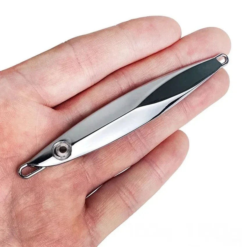 Metal Cast Jigging Lures Set 10g-60g Spinner Spoon Fishing Lures Sinking Far Casting Jigging Bait Spoon Spinnerbait for Fishing