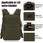 KRYDEX 500D Tactical 50 oz Hydration Backpack Modular 1.5L Water Bladder Bag Pack Hunting Outdoor Hiking Accessories