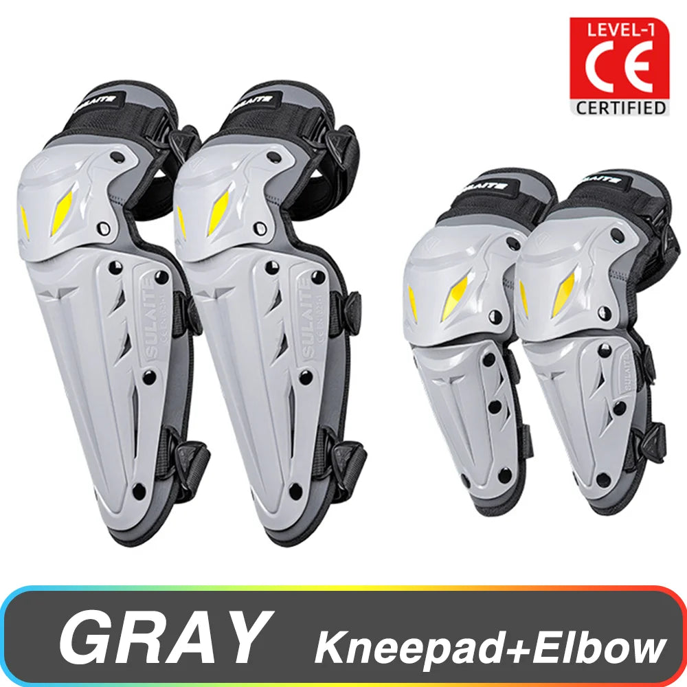 Motorcycle Knee Pad Elbow Protective Combo Knee Protector Equipment Gear Outdoor Sport Motocross Knee Pad Ventilate Four Seasons