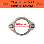 Eplus Car Motorcycle Exhaust pipe Muffler Flange Joint Kit Universal 2 Holes 304 Stainless Steel 51MM 63MM 76MM