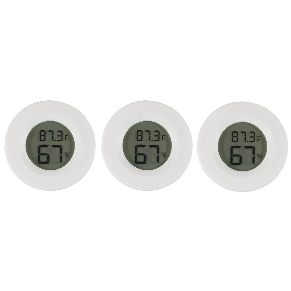 Mini Digital Hygrometer Thermometer LCD Indoor Humidity Temperature Gauge, Black 3pcs