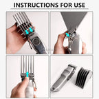 8pcs Hair Clipper Guide Combs Fit Most Size Wahl Clippers Limit Comb With Cutting Lengths From 1.25-3 Inch Attachments For Wahl