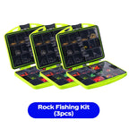 WEIHE Fishing Accessories Kit 185pcs Hook Combo Set in Tackle Box, Yellow