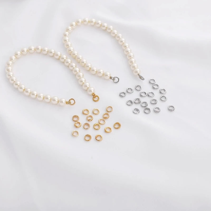 20 pcs Elegant Double Hole Linking Circles Sophisticated Craft Rings Connector Rings with Two Holes for Jewelry Assembly F0S4