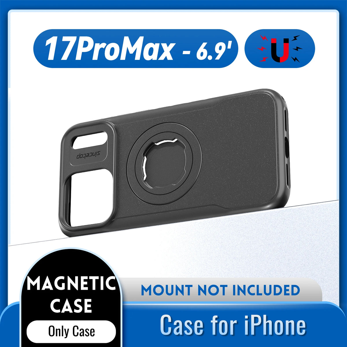 Magnetic Shockproof Case For iPhone 17 16 15 14 ProMax Charging Cover with Lock-in Design fit Quad-style Motocycle/Bike