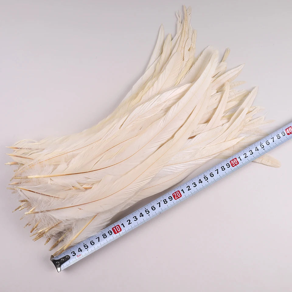 50Pcs 35-40cm Rooster Tail Feathers for Crafts Carnival Accessories Natural Long Plumes Chicken Decoration Feather Headdress