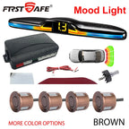 FirstSafe Factory New Mood Light LED Parking Sensor System Reversing Radars System Backlight Parktronic