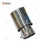 Stainless Steel Exhaust Muffler Tip Beveled Silver Universal 51-77mm Inlet, 89-114mm Outlet