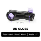 TOSEEK Carbon Stem12Degree Mountain Bike Stem 31.8mm Bicycle Handlebar Stems 70/80/90/100/110/120/130mm Black Gloss Bicycle Part