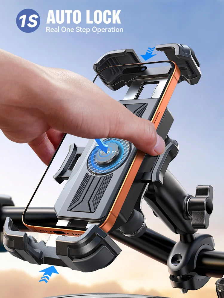 Joyroom Motorcycle Phone Holder Mount with Vibration Dampener Universal Bike Phone Holder for Bicycle Scooter ATV/UTV JR-ZS498S
