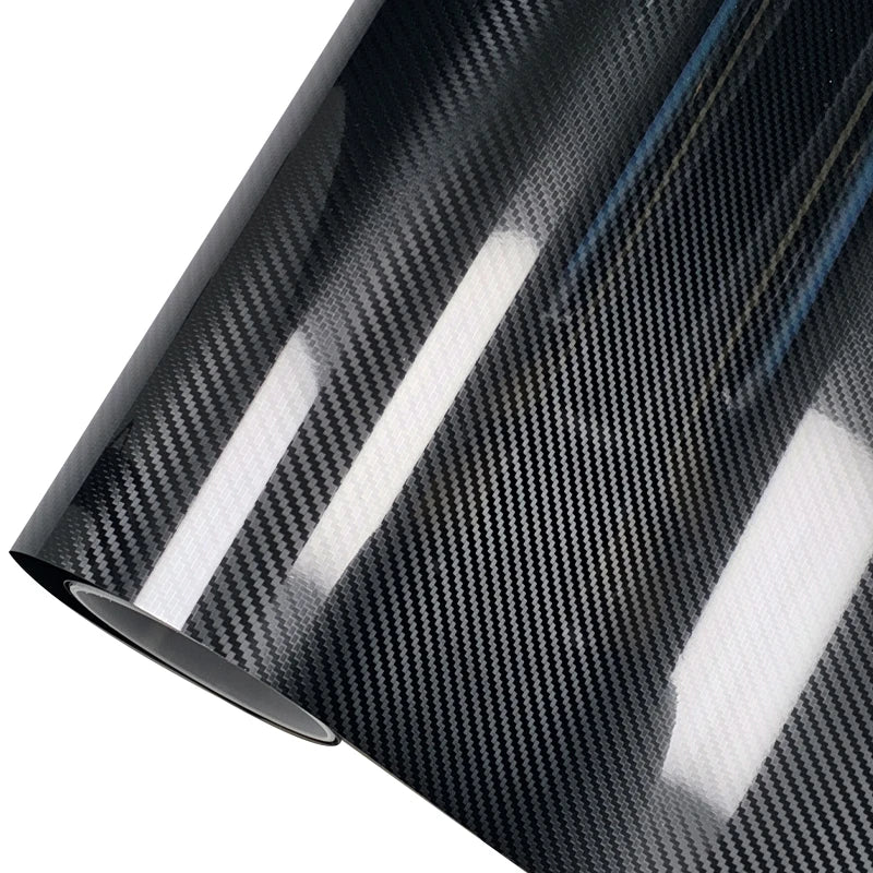 High Gloss 6D 5D Carbon Fiber Black Car Foiling Wrap Vinyl Car Wrapping Folie Automotive Vinyl for Motorcycle Vinyls Motorcycles
