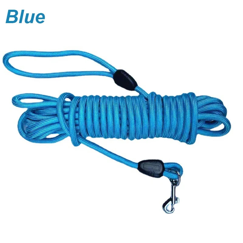 5M/10M/15M Heavy Duty Nylon Dog Leash - Ideal for Recall & Agility Training Tailored, Suitable for Medium to Large Dogs