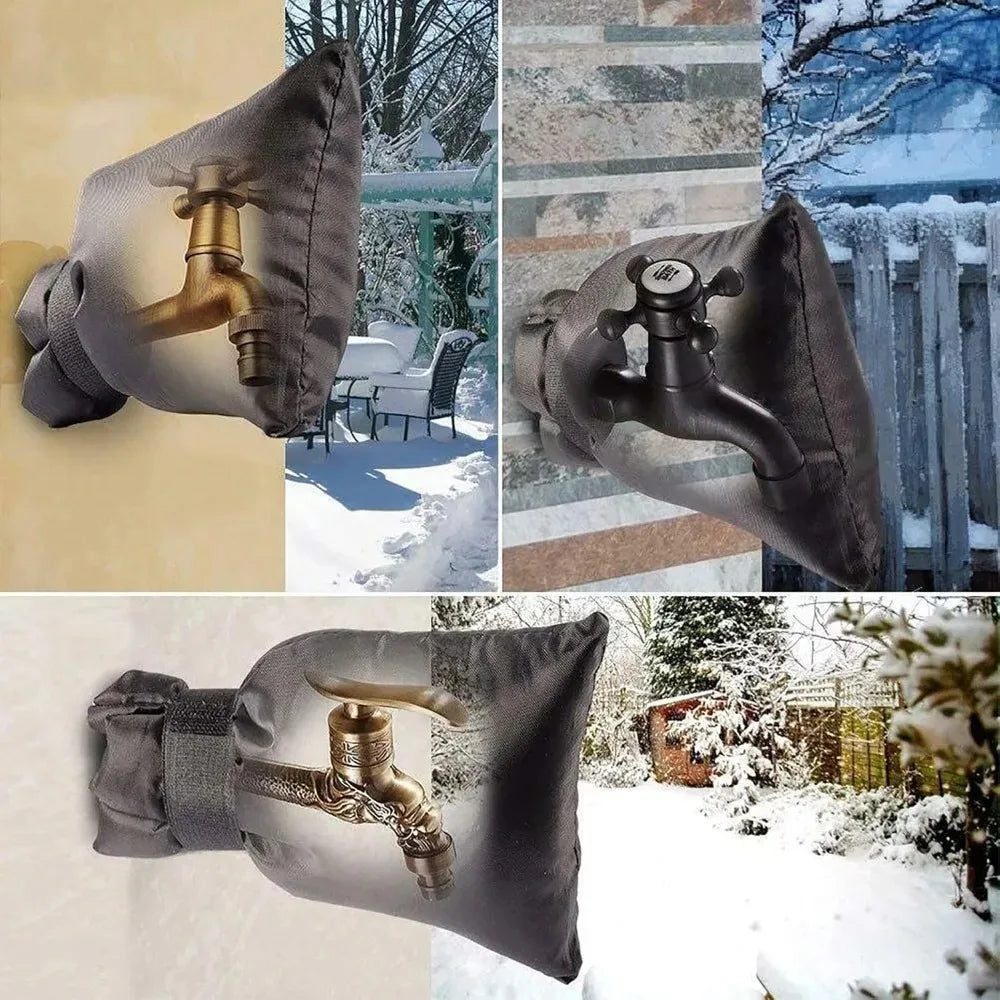 Winter Outdoor Faucet Insulation Sleeve Cover for Garden Tap Anti Freezing Reusable Protector for Hose Bib in Cold Weather