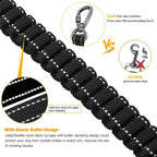 Fashion&cool Heavy Duty Dog Leash Especially Large Dogs，Reflective Dog Walking Training Shock Absorbing Bungee  Car Seat Belt