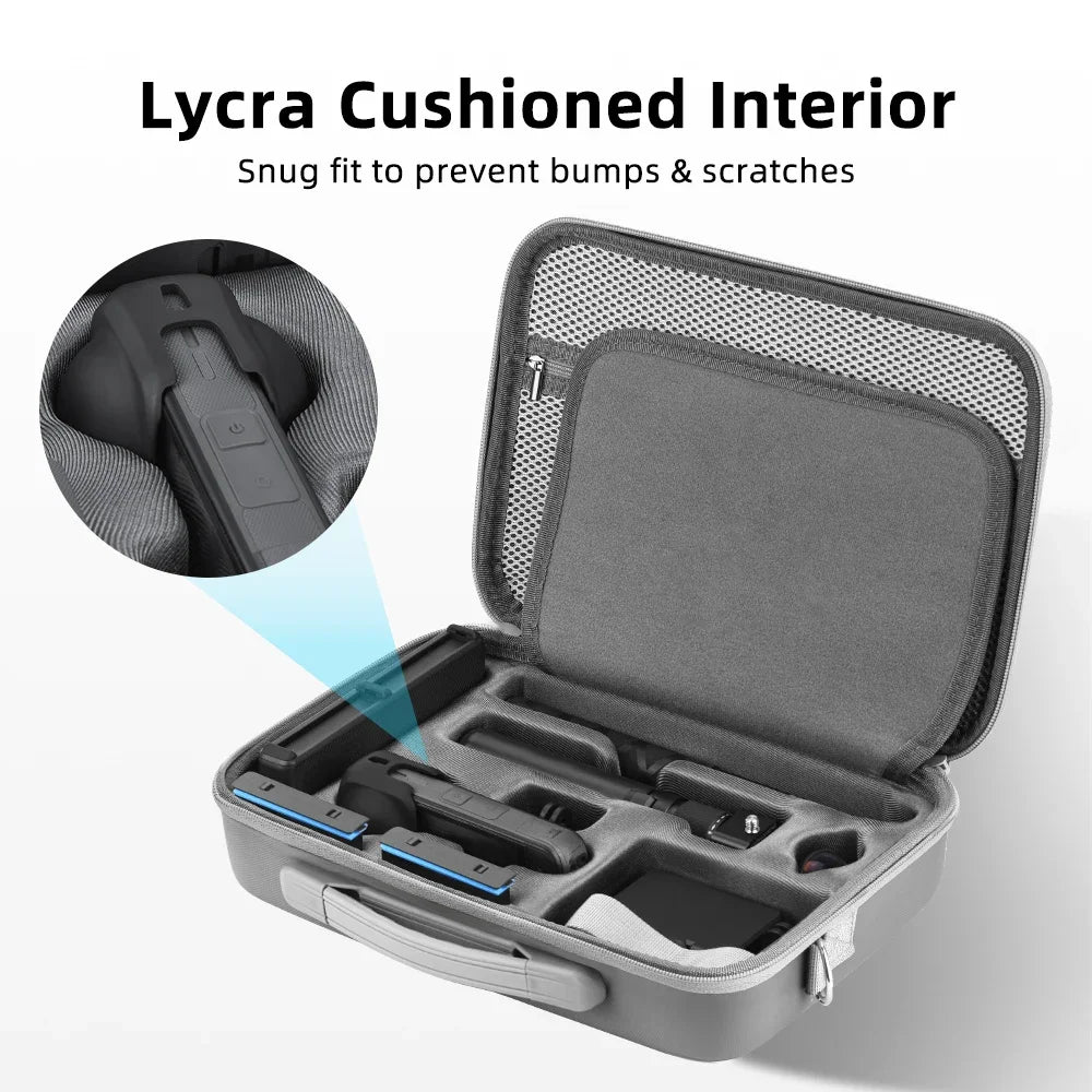 Flymile Carrying Case for Insta360 X5 Camera Storage Bag PU Box Anti-Scratch Handbag Travel Bag Protective Accessories