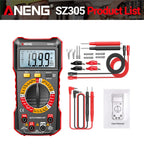 ANENG Multifunction Digital Multimeter AC/DC Voltage Current Capacitance NCV Induction Resistance hFE Triode Buzzer Hz Test Tool