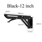2pcs 8-20inch Stainless Steel Folding Angle Bracket Triangle Shelf Heavy Support Adjustable Wall Mounted Bench SilverWhite Black