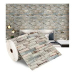 1/5/10m/Roll Retro 3D Wall Sticker Imitation Brick Plane Wall Sticker Furniture Stickers Wallpaper for Wall Living Room Kitchen