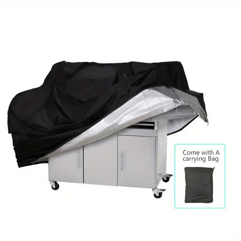 210D Bbq Grill Cover Waterproof Uv & Dust Protection Fits Most Models Durable Outdoor Cooking Accessory For Outdoor Grill