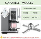 Blade For Ninja Swirl Creami NC700 NC701 NC701C Ice Cream Maker, Mixing Blade Paddle Replacement Stainless Steel, Silver
