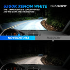 NOVSIGHT H7 LED Headlight Bulbs 1:1 Size Light Mini Headlamp 70W 16000LM with Fan 6500K White 12V Plug and Play H7 Car Lights