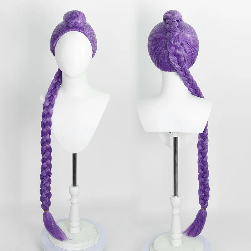 Movie Kpop Anime Cosplay Wigs Purple Black Red Long Hair Heat Resistant Synthetic Wigs Carnival Props