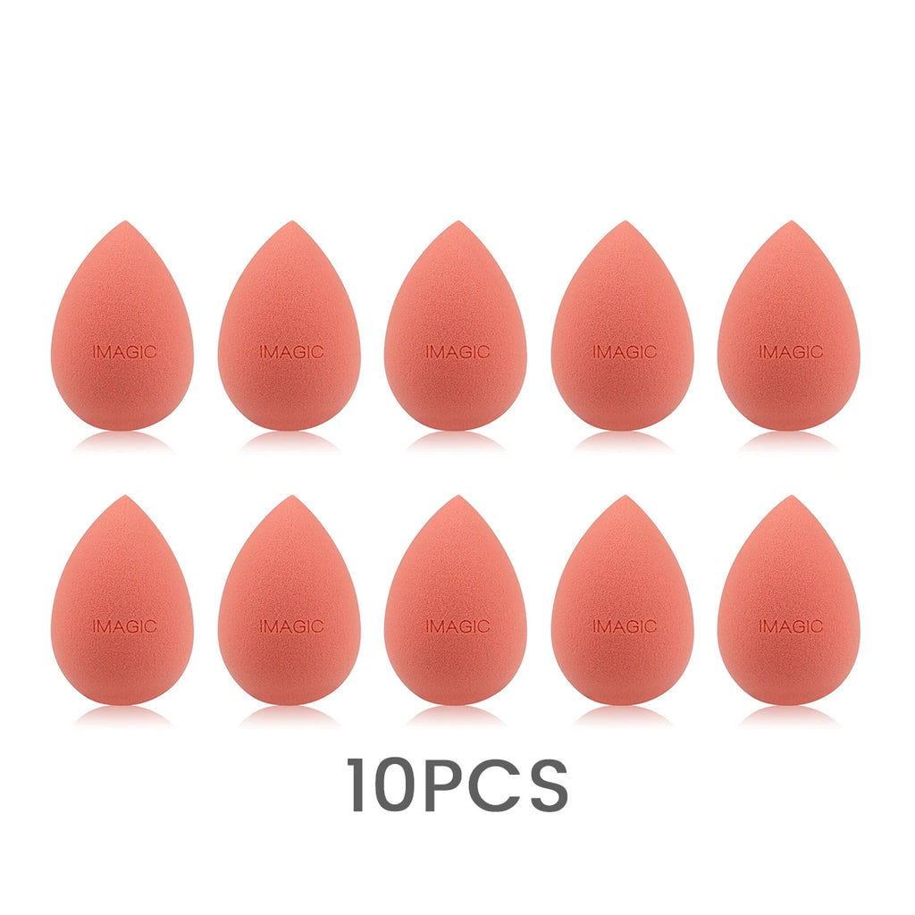 IMAGIC 10PCS/KIT Makeup Sponge Soft For Foundation Concealer Cream Wholesale Healthy Latex Smooth Wet And Dry Women Makeup Tool