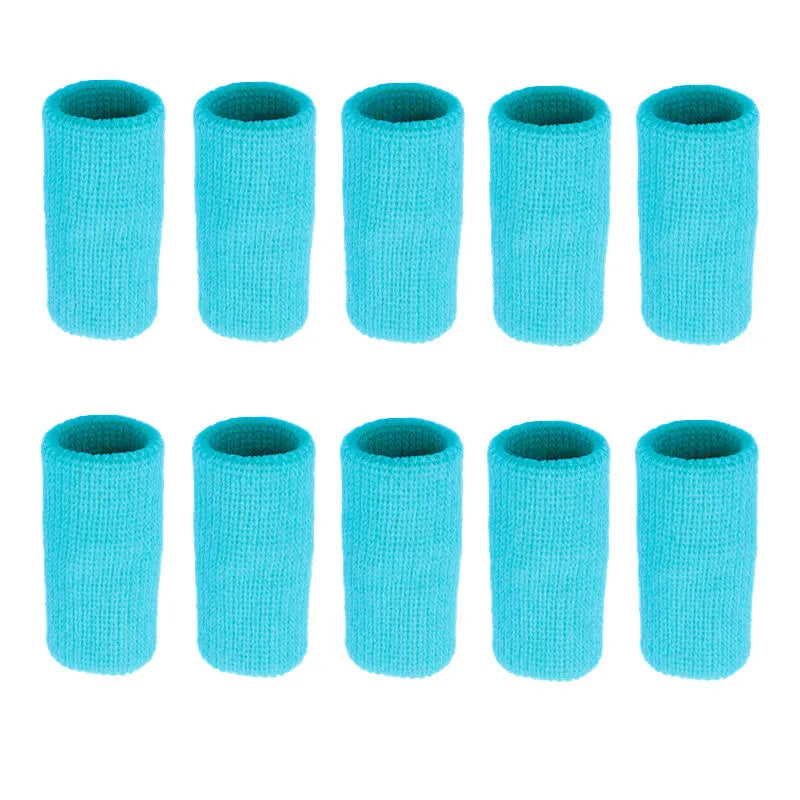 10PCS Elastic Sports Finger Sleeves Arthritis Support Finger Guard Outdoor Gym Basketball Volleyball Finger Protection Corrector