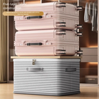 Lockable storage box, used for organizing clothes, blankets, toys in wardrobes, foldable password storage box