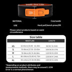 Adjustable Lever Weightlifting Belt Lumbar Support for Squat Deadlift, Black/Orange Buckle, XS-XL