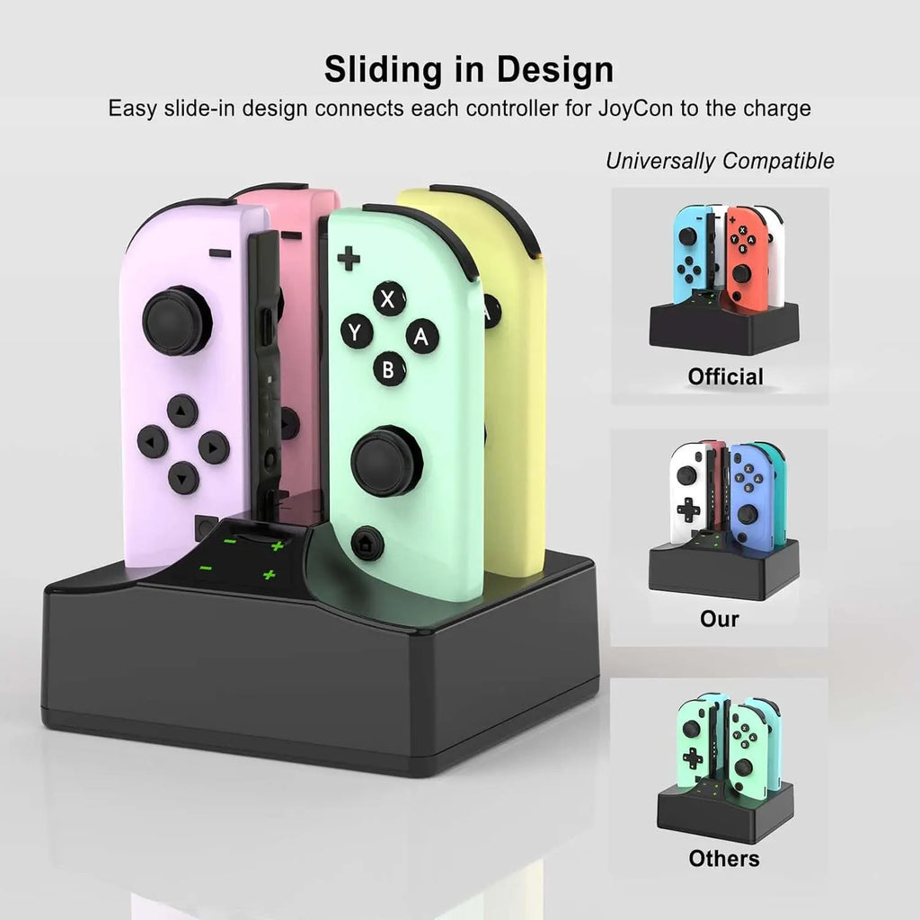 Joy-Con Charging Dock 4-in-1 Controller Charger Station for Nintendo Switch/Switch 2