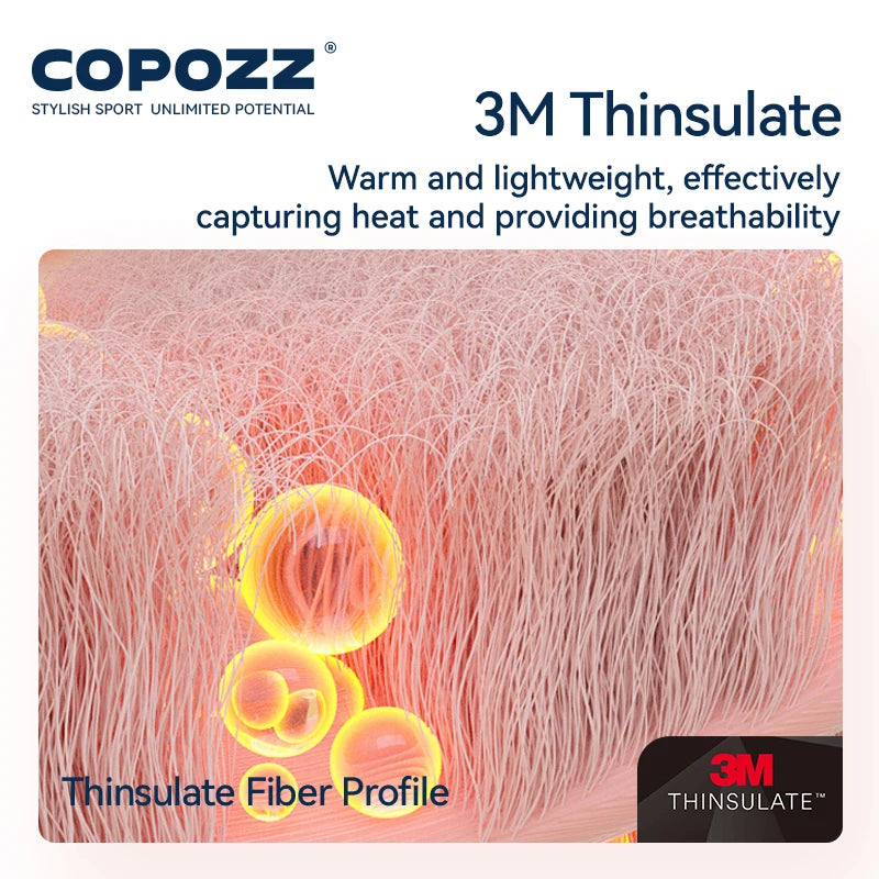 COPOZZ Ski Gloves 3M Thinsulate Insulated Waterproof Windproof Breathable, Unisex