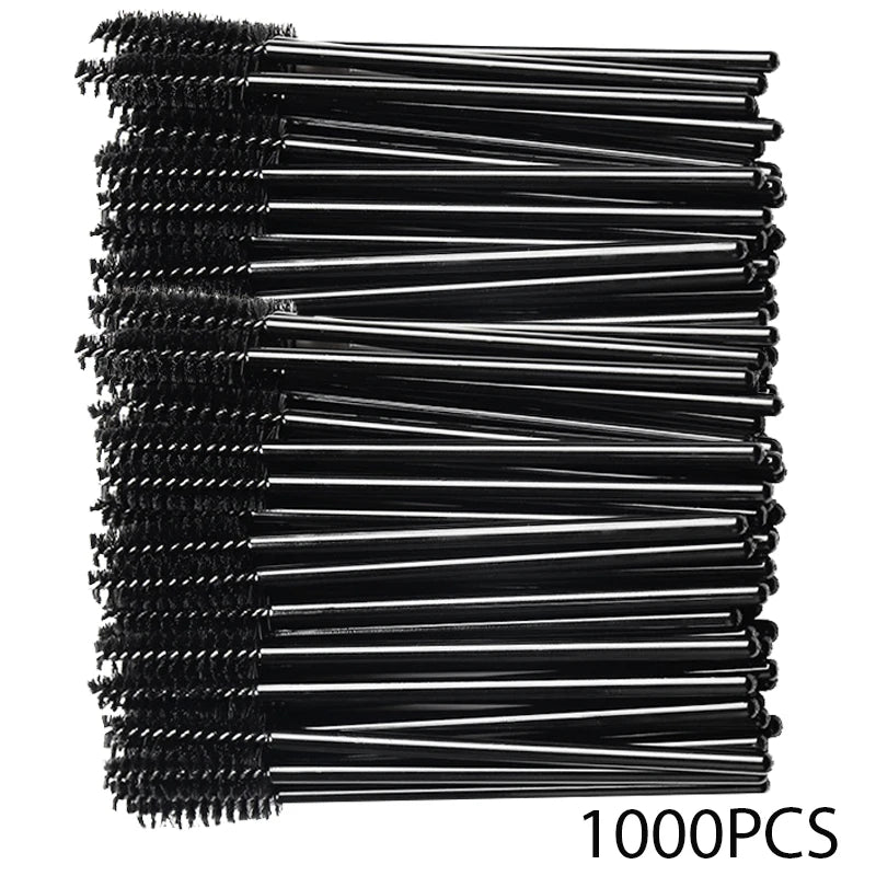 500/1000PCS Eyelashes Brushes Set Wholesaler Lash Mascara Brush For Lashes Extension Eyebrow Wands Applicator Makeup Tools