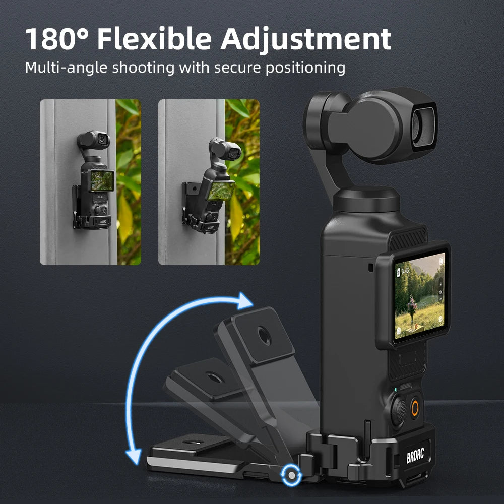 BRDRC Pocket 3 Magnetic Mount Stand Aluminum Alloy Expansion Adapter Desktop Base for DJI Pocket 3 Video Creator Accessories