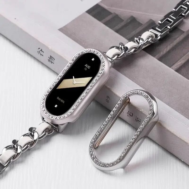 For Xiaomi Mi Band 10 9 8 Case Half Cover Diamond Anti Scratch Protective Shell for MiBand10 9 8