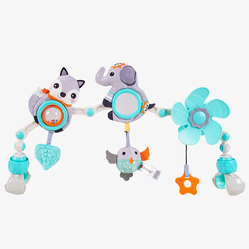 Baby Stroller Arch Mobile Adjustable Musical Cirb Mobile Toys  Versatile Activity Toy Bar for Baby Bouncer Infant Car Seat Toys