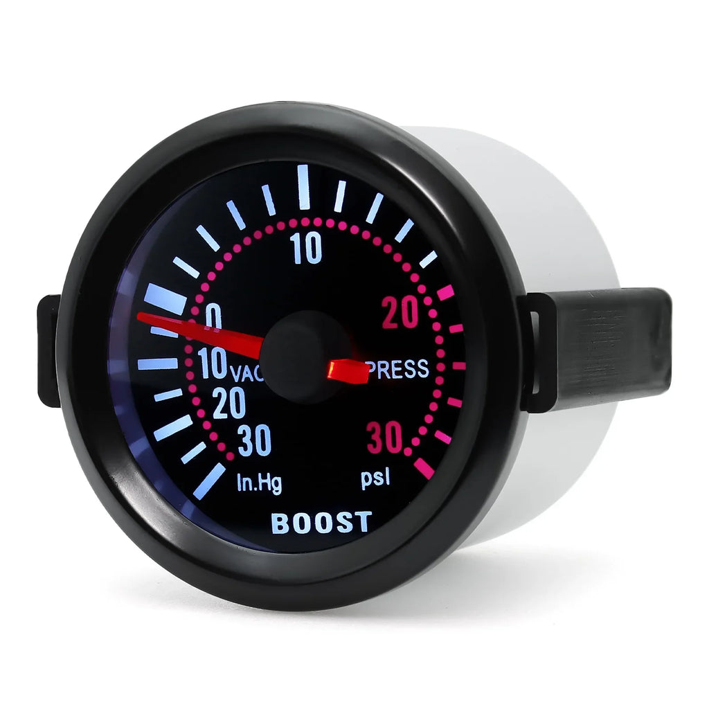 2" 52mm Digital Car Boost Meter Water Temp Oil Temp Oil Pressure RPM Tachometer Voltage Vacuum For 12V Car Smoke Lens Gauge