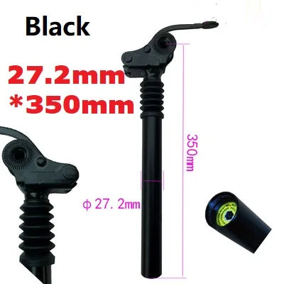 Electric Folding Bicycle E-Bike Shock Absorber Seatpost 25.4mm 27.2mm 28.6mm 31.8mm 33.9mm 34mm 300mm 350mm Bike Shocks SeatPost
