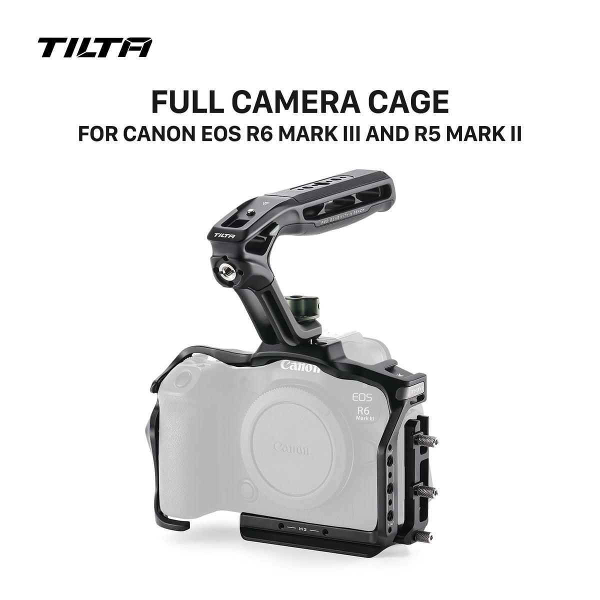 Tilta Camera Cage for Canon EOS R6 Mark III / R5 Mark II with cable clamp, top handle, Arca base