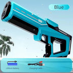 42cm Electric Water Gun High Pressure Auto Absorb Water Blaster, Blue/Green/Red/White